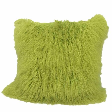 Lime Tibetan Lamb Pillow